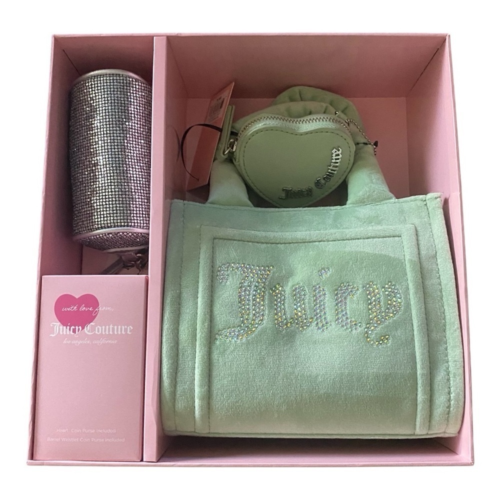 NWT-JUICY COUTURE-BIG SPENDER MINI TOTE 3 PIECE GIFT SET